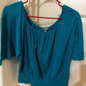 CHARLOTTE RUSSE- XS Teal Wide sleeve Blouse